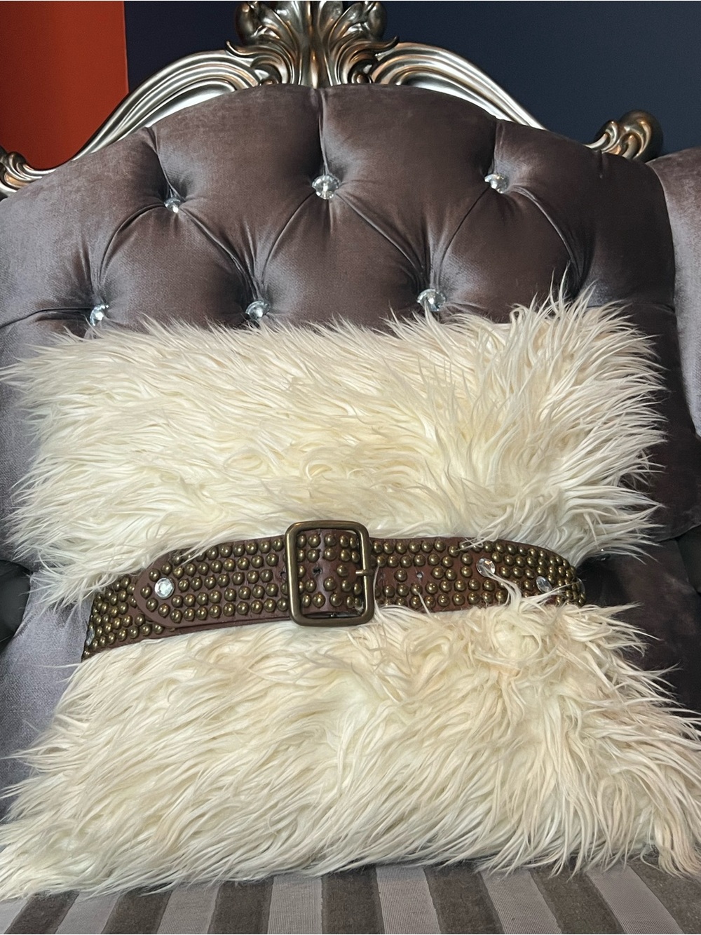 🤎💎 Brown Studded & Rhinestone Embellished Statement Belt ✨🌟
